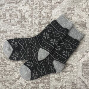 Gray Patterned women’s Socks super thick and warm